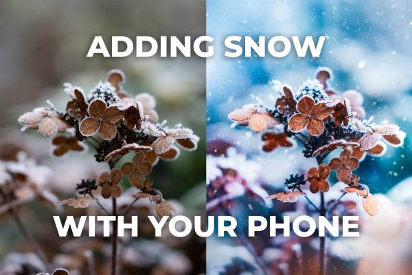 How to add snow to your photos using mobile phone